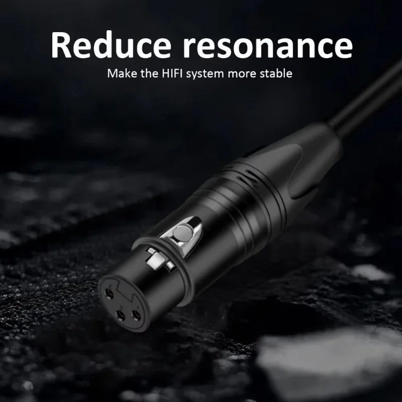 Cable adaptador de Audio XLR a 2RCA, doble RCA macho a XLR hembra de 3 pines, Cable de conexión divisor Y desequilibrado para amplificador mezclador de altavoz - imagen 2