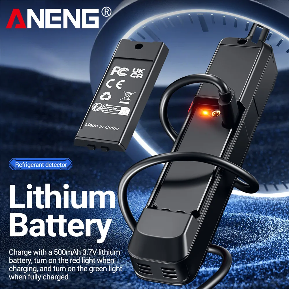 Probador de microfugas Freon 0-1000PPM medidor recargable tipo C ANENG HD02 sonda Flexible Detector de refrigerante de Gas herramienta R22 R23 R134a - imagen 5