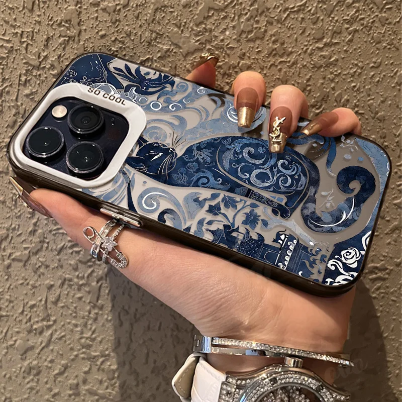 Funda rígida con diseño de gato y flores para Samsung Galaxy, cubierta con tótem artístico para modelos A55, A35, A25, A15, A05, A05S, 5G, A13, A23, A12, A22, A32, A52, A52S, A72, A51, A71, 4G - imagen 5