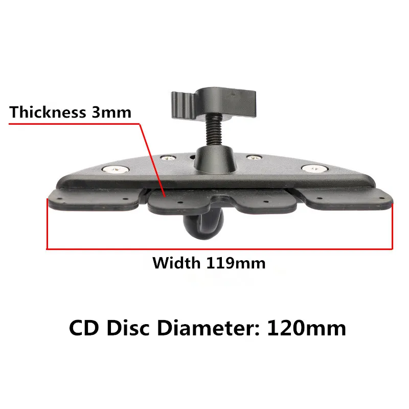 Base de cabeza de bola Universal para coche, soporte de teléfono con ranura para CD, rotación de 360 grados, accesorios de soporte para teléfono móvil, 17mm - imagen 3