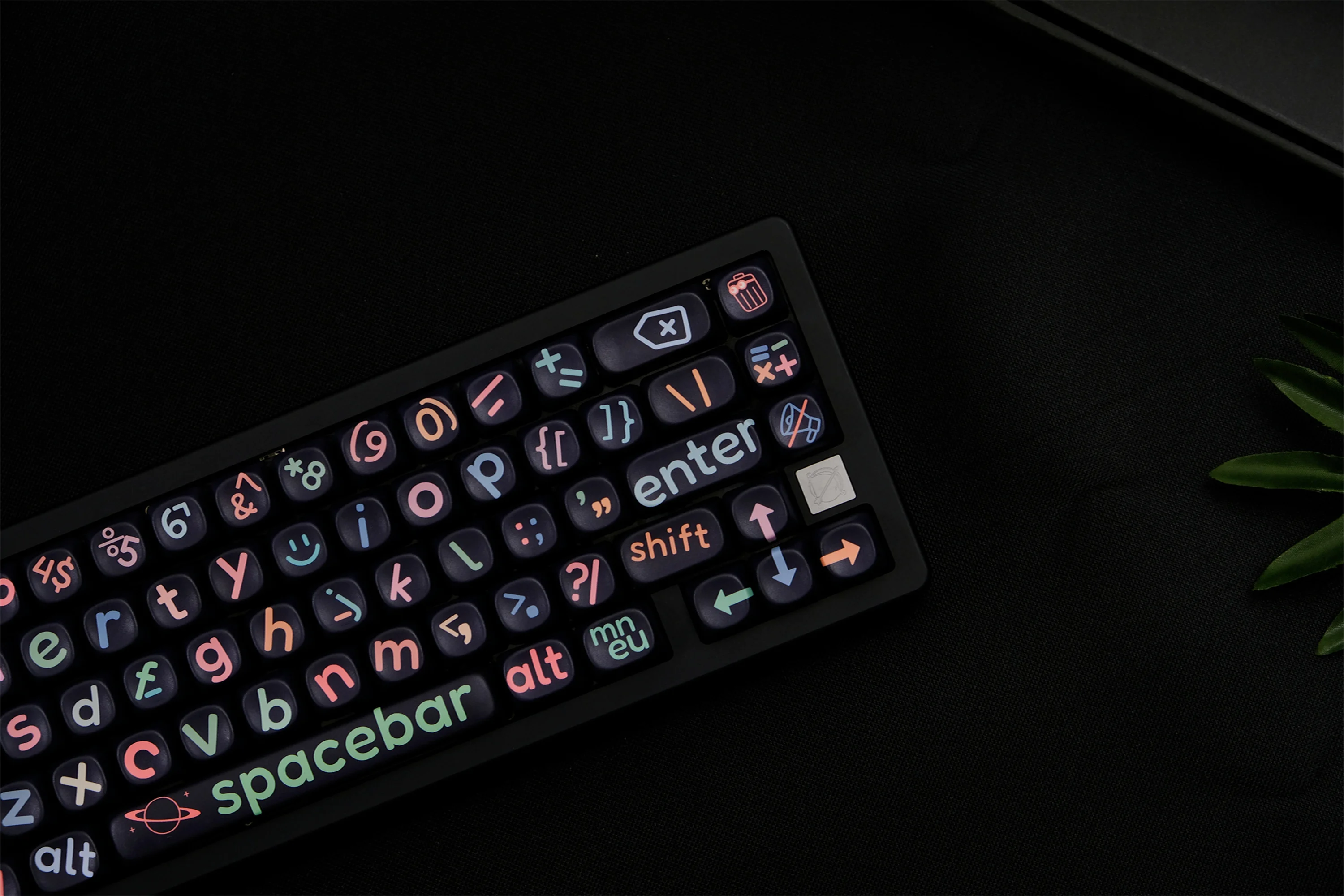 Teclas con letras irregulares negras, 126 teclas, Material PBT, perfil MOA, DYE-SUB personalizado para teclado mecánico CHERRY MX Switch - imagen 3