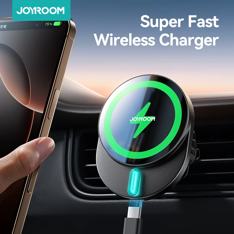 Joyroom-soporte magnético de teléfono para coche, cargador inalámbrico rápido de 15W para iPhone 16/15/14/13, 1/2 unidades