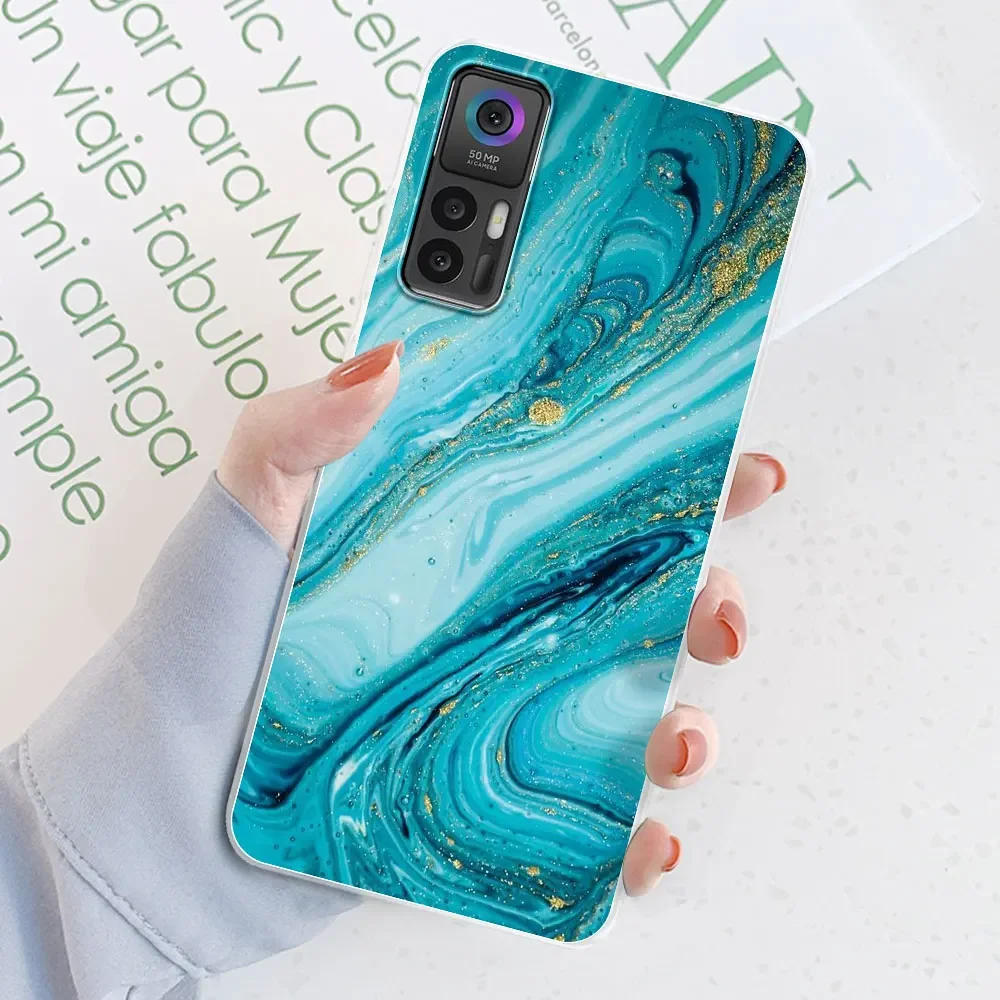 Para TCL 30 Plus funda para TCL 30 5G estampado de flores funda de teléfono suave de silicona transparente funda parachoques para TCL 30 30 + Fundas - imagen 4