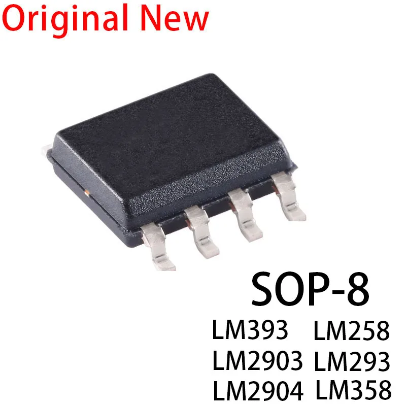 10 Uds nuevo y Original chip LM258 LM258DR LM358 LM358DR LM293 LM293DR LM393 LM393DR LM2903 LM2903DR LM2904 LM2904DR DR2G SOP-8
