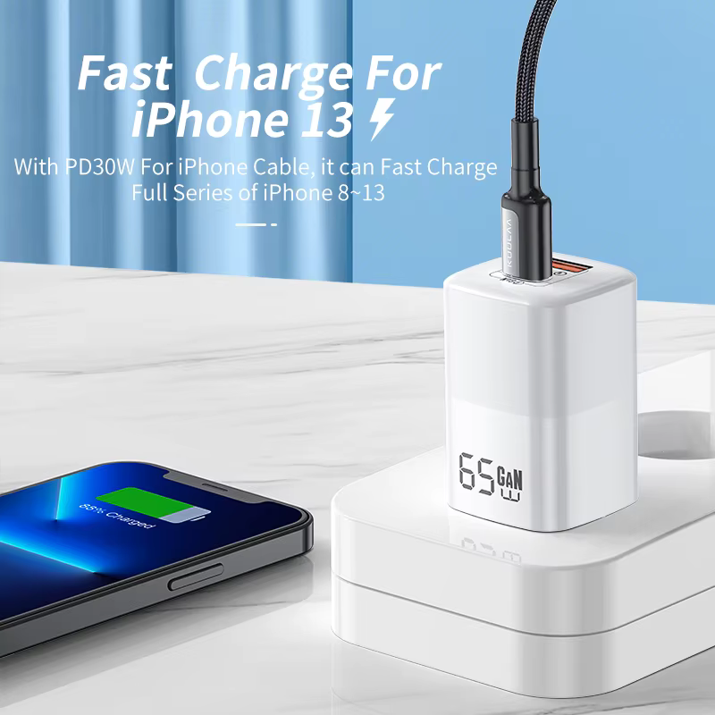 Kuulaa Cargador GaN 65W USB-C PD Carga Rápida - imagen 5
