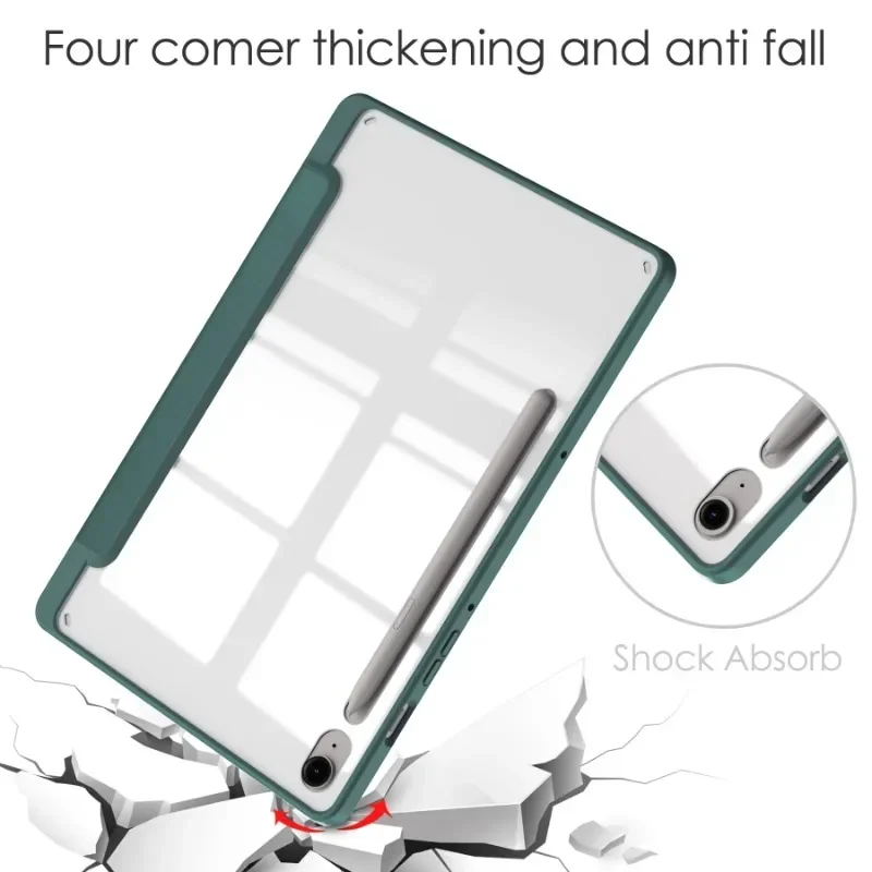 Para Samsung Galaxy Tab S9 FE + Funda 10,9 12,4 pulgadas 2023 transparente parte trasera de PC dura para Funda Tab A9 S9 FE Plus 12 4 S10 FE Tablet - imagen 5