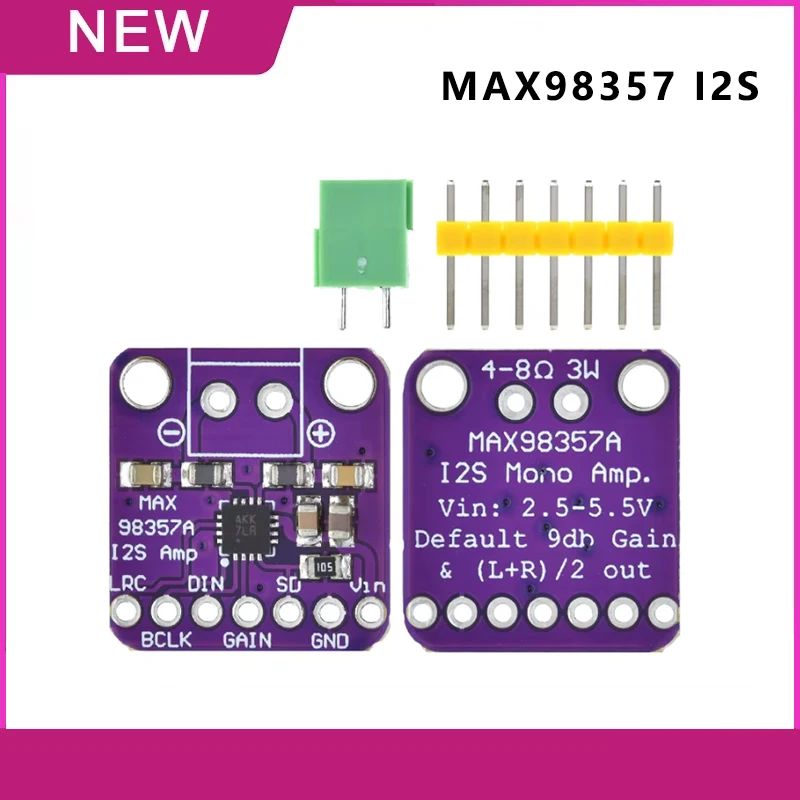 MAX98357 I2S MAX98357A 3W Clase D amplificador interfaz de ruptura I2S DAC decodificador para ESP32/Raspberry Pi