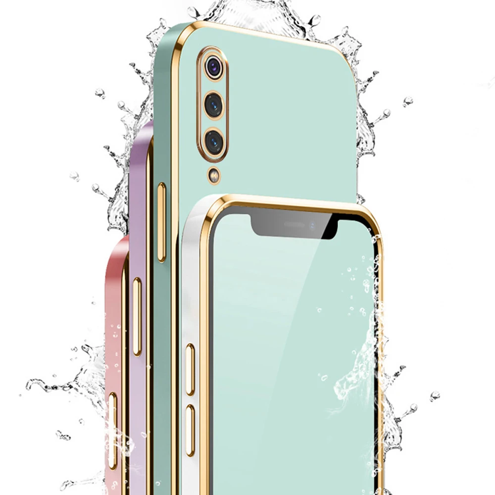 Para Xiaomi Mi 9 funda de lujo chapada cuadrada Xiaomi 9 Pro funda de teléfono Mi 9 Pro mi9 Pro a prueba de golpes funda trasera de silicona suave Fundas - imagen 5