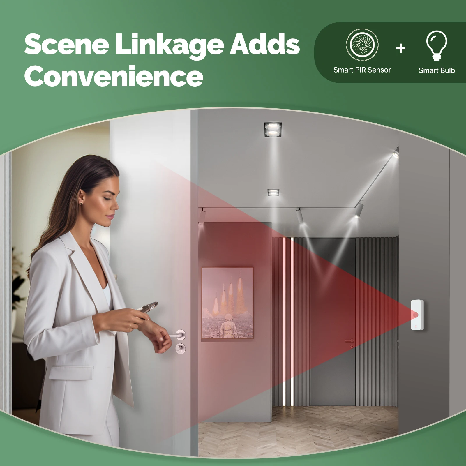 MOES Tuya WiFi Zigbee Sensor de movimiento PIR inteligente Detector infrarrojo del cuerpo humano enlace de escena de seguridad del hogar Control de aplicación remota - imagen 4