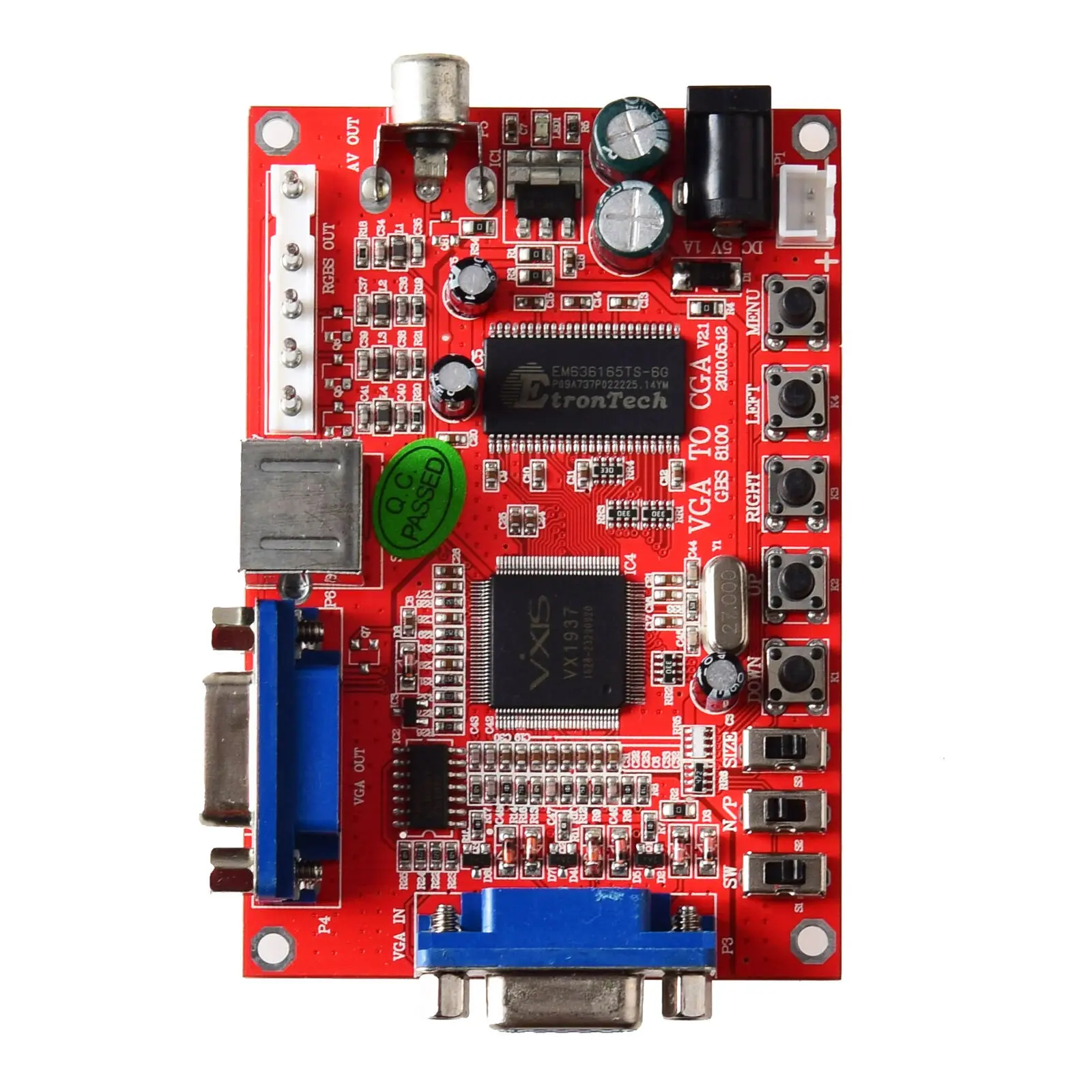 GBS-8100 gabinete Arcade CRT Monitor convertidor VGA a CGA RGBS/CVBS/S-VIDEO salida de 15K con cable de fuente de alimentación compatible con NTSC y PAL - imagen 4