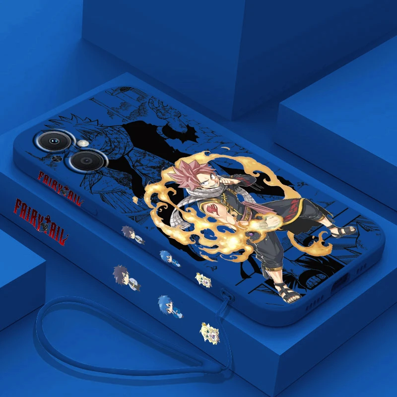 Funda de teléfono de Anime Fairy Tail para OPPO Find X5 X3 X2 Lite Pro Neo A5 A53 A94 4G 5G Liquid Left Rope Soft Cover