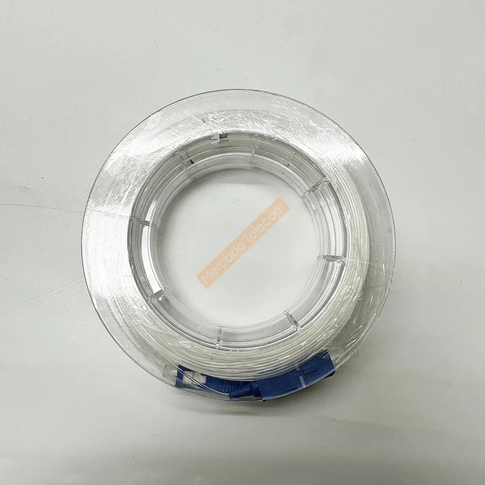SC APC Cable de fibra óptica transparente para interiores 5-100M G657A2 tambor Invisible SC-SC puente monomodo de un solo núcleo - imagen 5