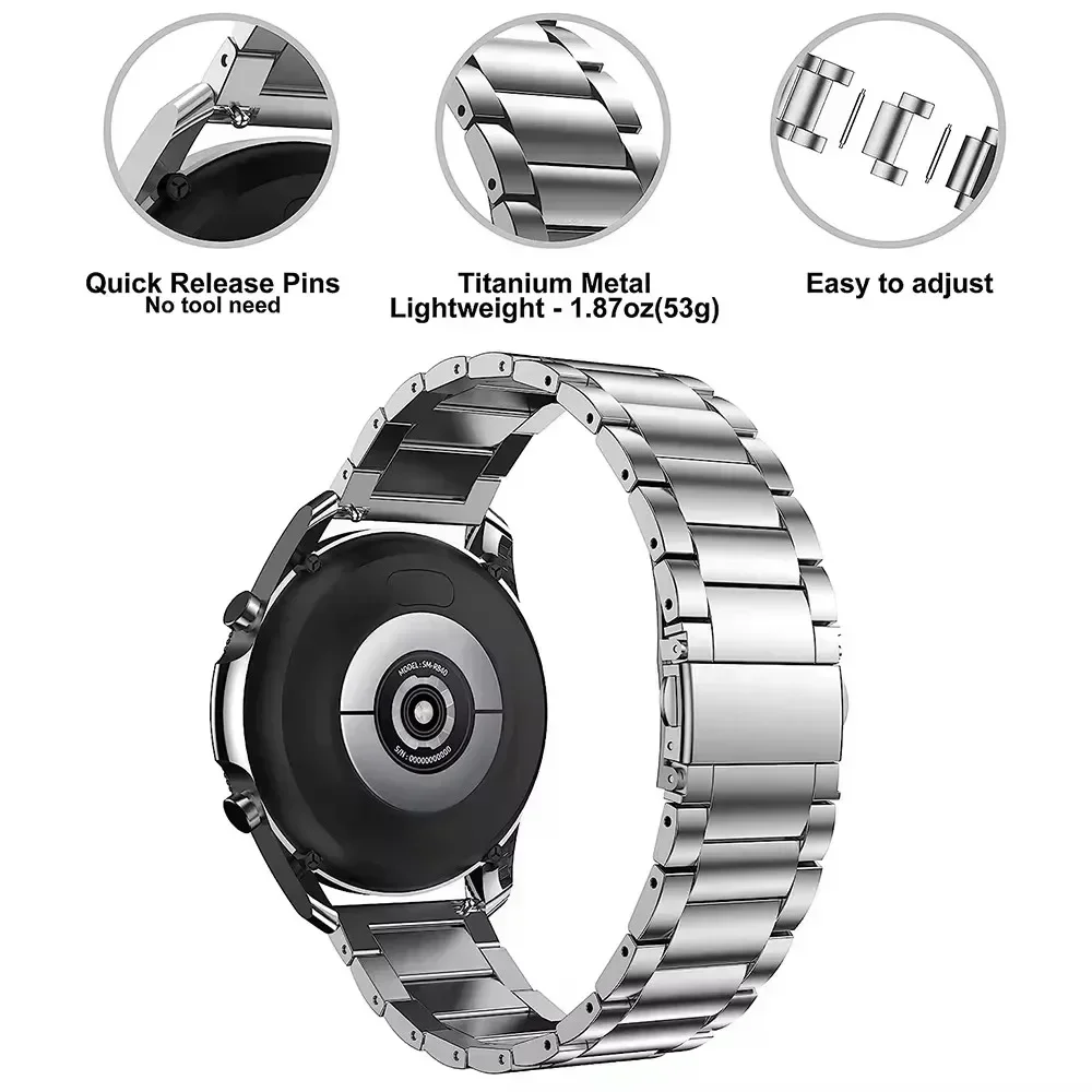 Correa de Metal de titanio para reloj inteligente Fossil GEN 6, banda de repuesto para pulsera deportiva HR, 22mm, 44mm, GEN 5, 5e, LTE, 45mm - imagen 5