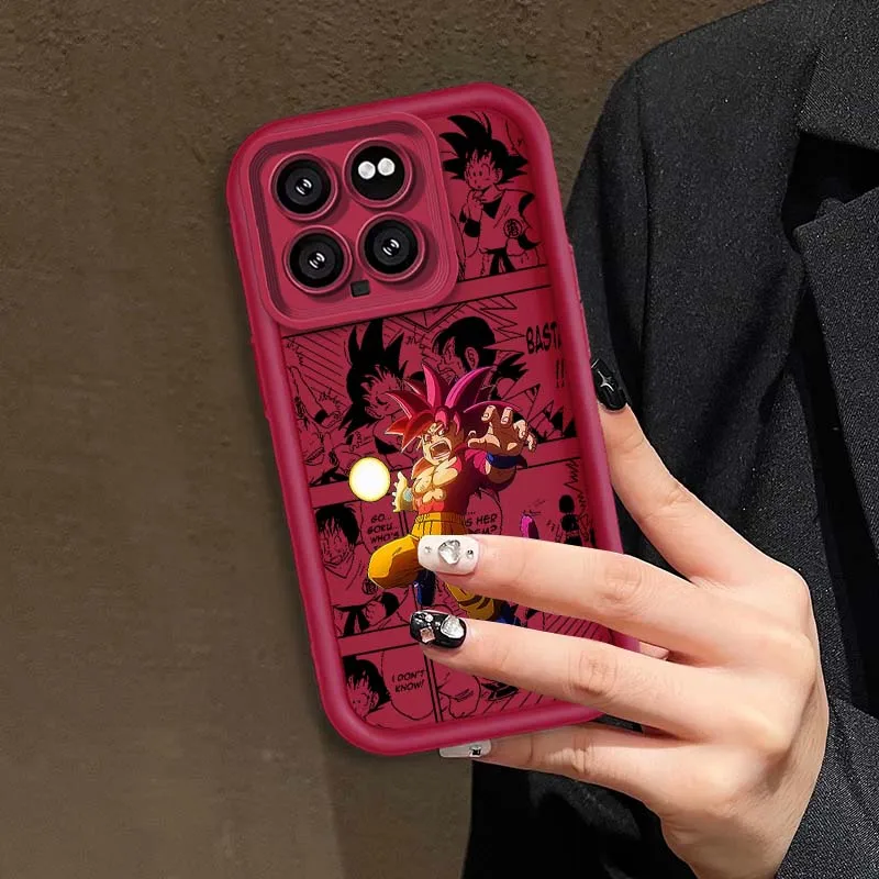 D-Dragon Ball Saiyan Son Goku Art Voor Xiaomi Mi 17 15 14 13 12 14 T 13 T Pro Max Lite Eye Ladder Telefoon Case Cover - imagen 5