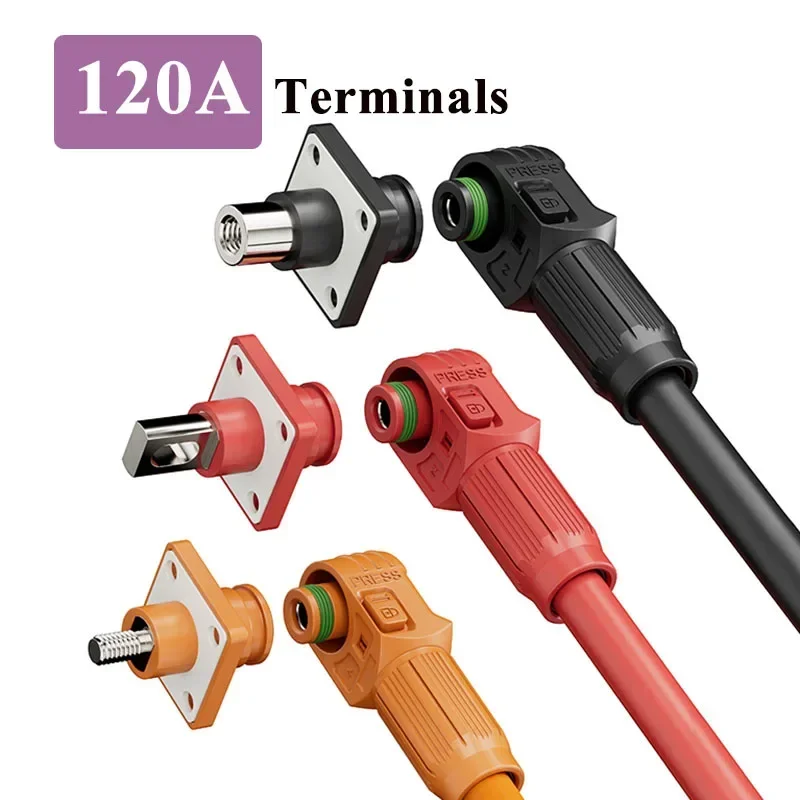 Conector de almacenamiento de energía de 120A, bloque de terminales, convertidor de almacenamiento de energía fotovoltaica de un solo núcleo, enchufe de conexión de batería de gabinete - imagen 2