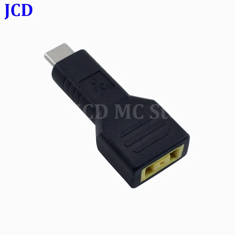 1 unidad 45W USB tipo C enchufe macho a interfaz cuadrada cargador PD hembra adaptador convertidor de fuente de alimentación para Lenovo Laptop Thinkpads - imagen 3