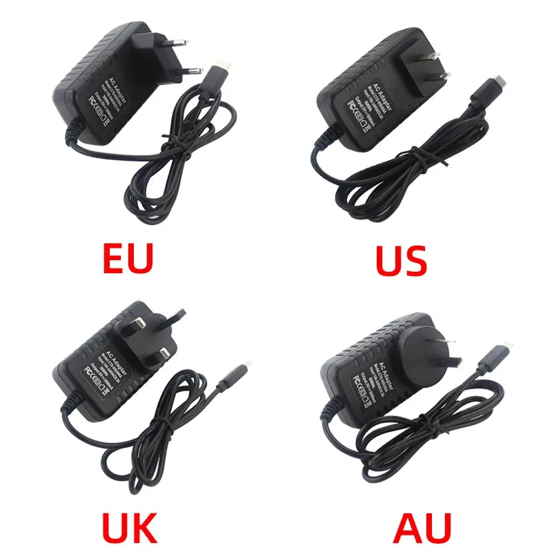 Fuente de alimentación de 5V 3A Raspberry Pi 4 puertos USB tipo C 100-240V adaptador de corriente UE EE. UU. Reino Unido AU cargador para Pi 4 naranja Pi 3B OPI Zero 3 - imagen 5