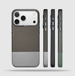 Funda Cuero iPhone 17 Pro Max MagSafe Relieve Lente Antigolpes