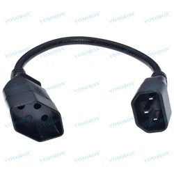 Adaptador enchufe IEC C14 SEV 1011 tipo J hembra a macho