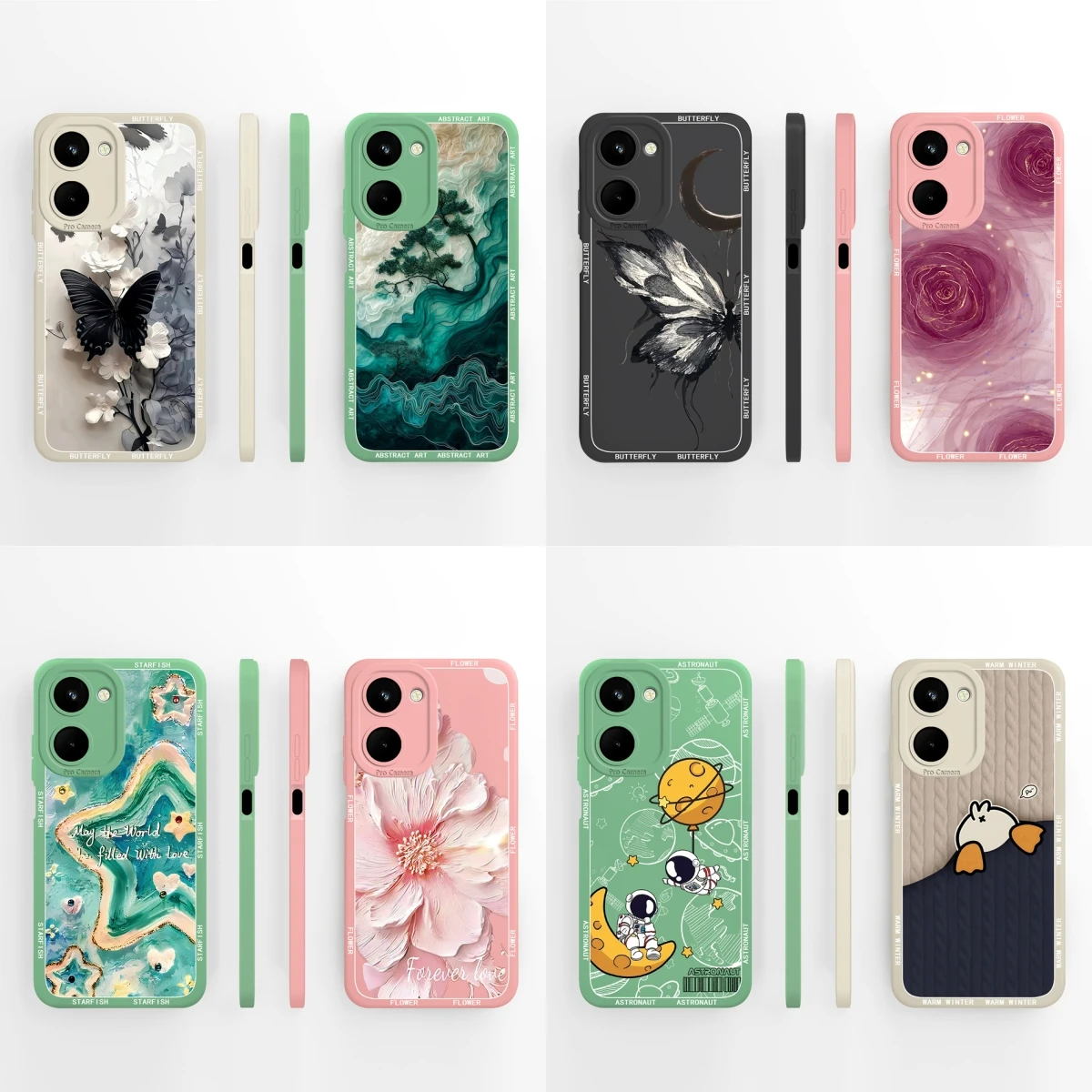 Para Realme 10 Pro Plus 10S funda de teléfono mariposa Rosa suave silicona líquida cubierta anticaída para Realme10 carcasa de teléfono ligera