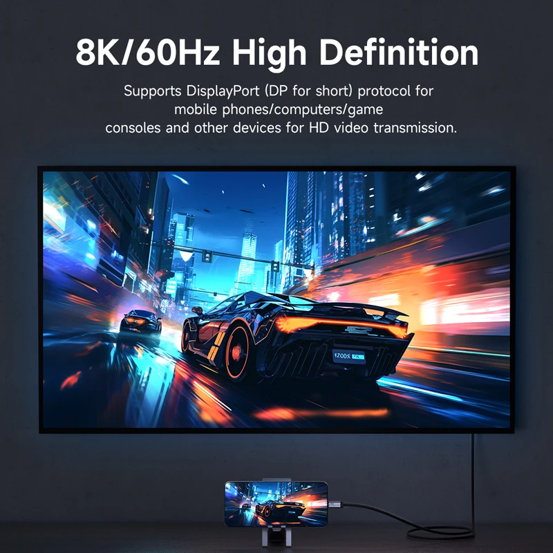 Hagibis USB C a USB C Cable de función completa Super suave USB4 80Gbps 8K 240W Cable de carga rápida para Thunderbolt 4/5 iPhone portátil - imagen 5