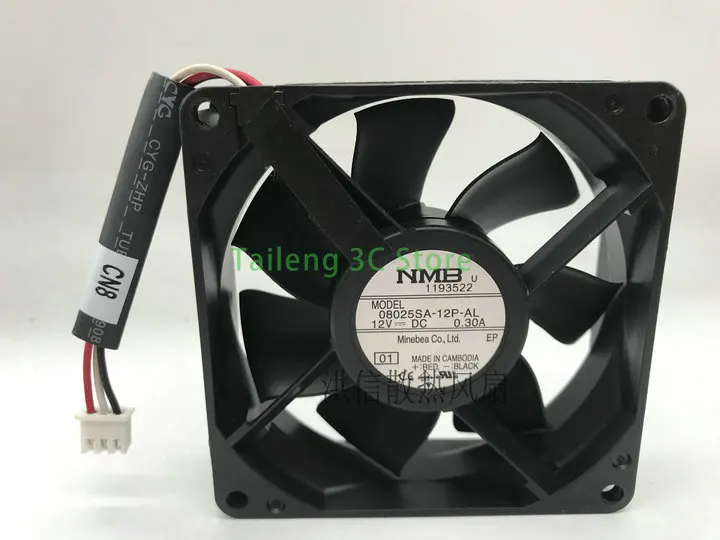 para NMB 08025SA-12P-AL 8025 12V 8CM 80mm ventilador de refrigeración para proyector, doble rodamiento de bolas