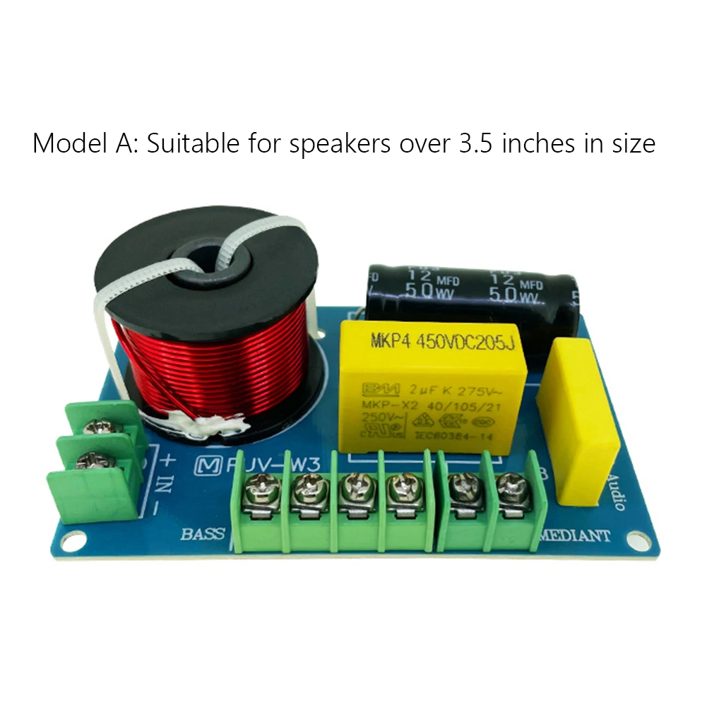 Divisores de frecuencia MKP, película metálica de 200W, filtro cruzado de Woofer de Audio de 3 vías, modificación de Audio DIY para altavoces de 3,5/4/4, 5-8 pulgadas - imagen 3