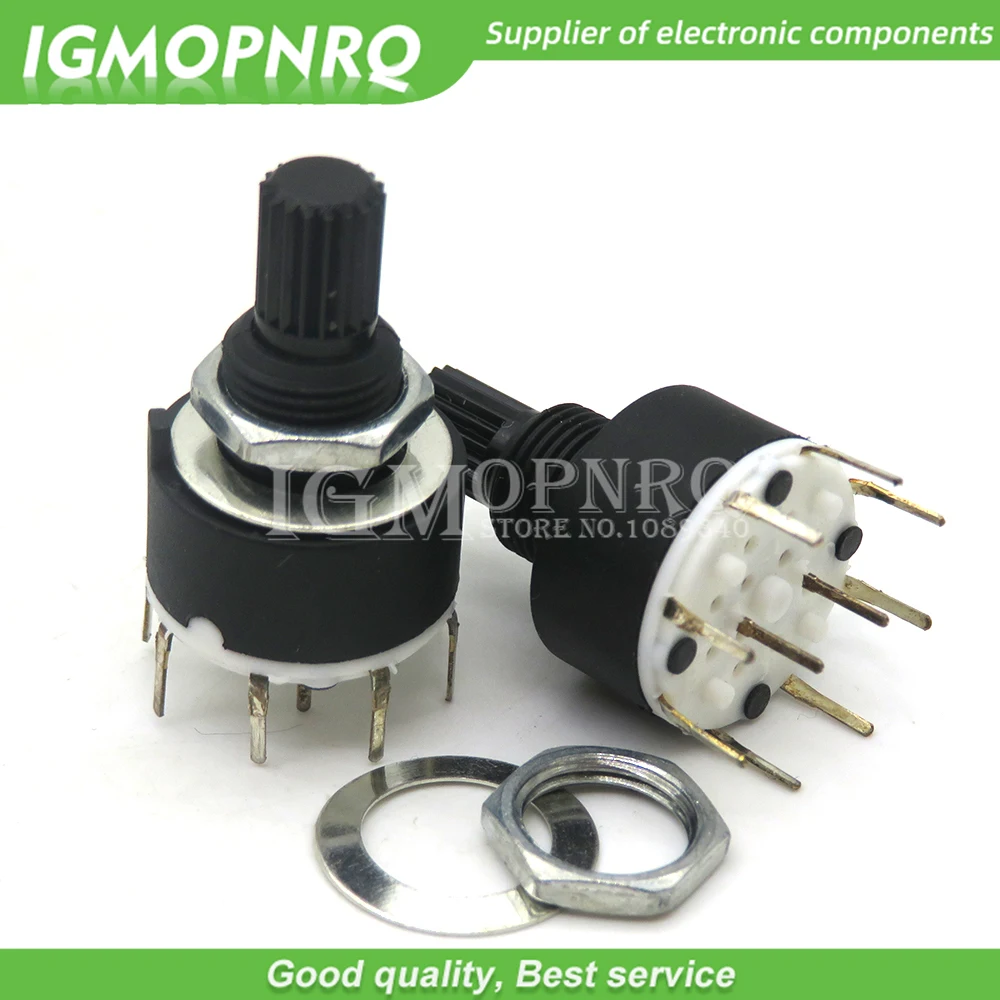RS16 RS26 banda seleccionable Selector de canal giratorio interruptor giratorio de una sola cubierta Selector de banda 1P12T 2P6T 3P4T 4P3T - imagen 5