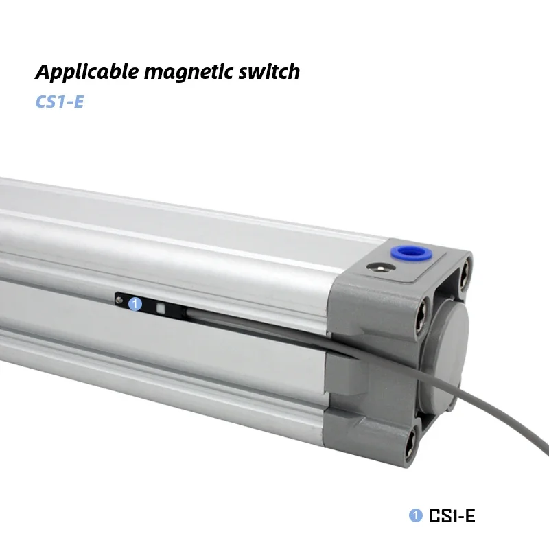 Cilindro de aire estándar de aluminio serie DNC63, cilindro neumático de doble efecto DNC-63-50-PPV-A - imagen 5