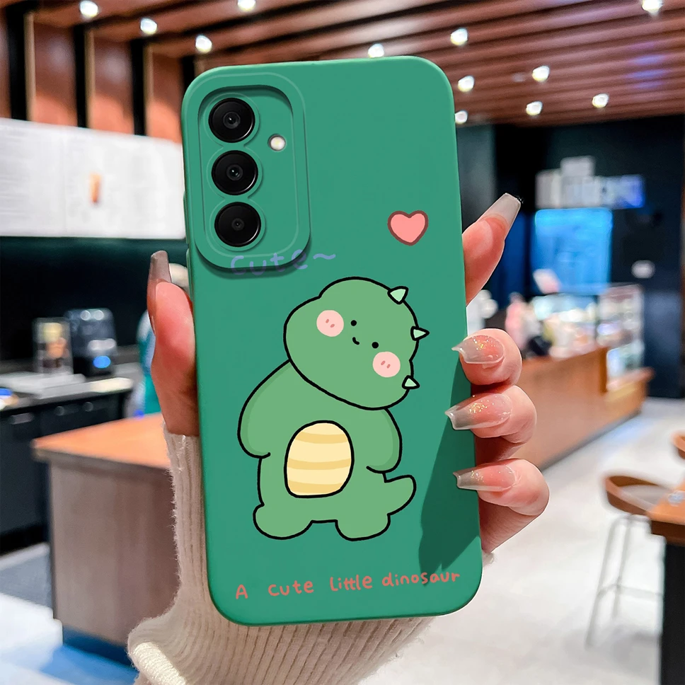 Para Samsung Galaxy M17 F17 5G funda de teléfono lindo dinosaurio suave silicona cobertura completa Shell para Galaxy M 17 F 17 parachoques ligero - imagen 5