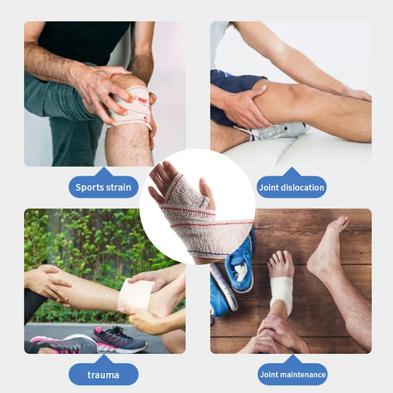✈ Vendaje elástico antiarrugas de LICRA de 7,5 cm x 4,5 m, vendaje de crepé elástico para el cuidado de heridas de emergencia médica para deportes al aire libre, esguince herido - imagen 4