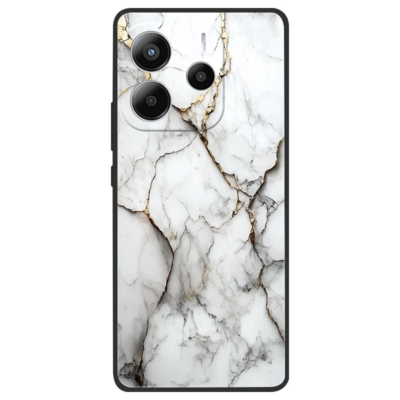 Para Xiaomi Redmi Note 14 5G Funda suave TPU mármol Funda de teléfono de silicona para Coque Redmi Note 14 5G Global Fundas parachoques negro Funda - imagen 2