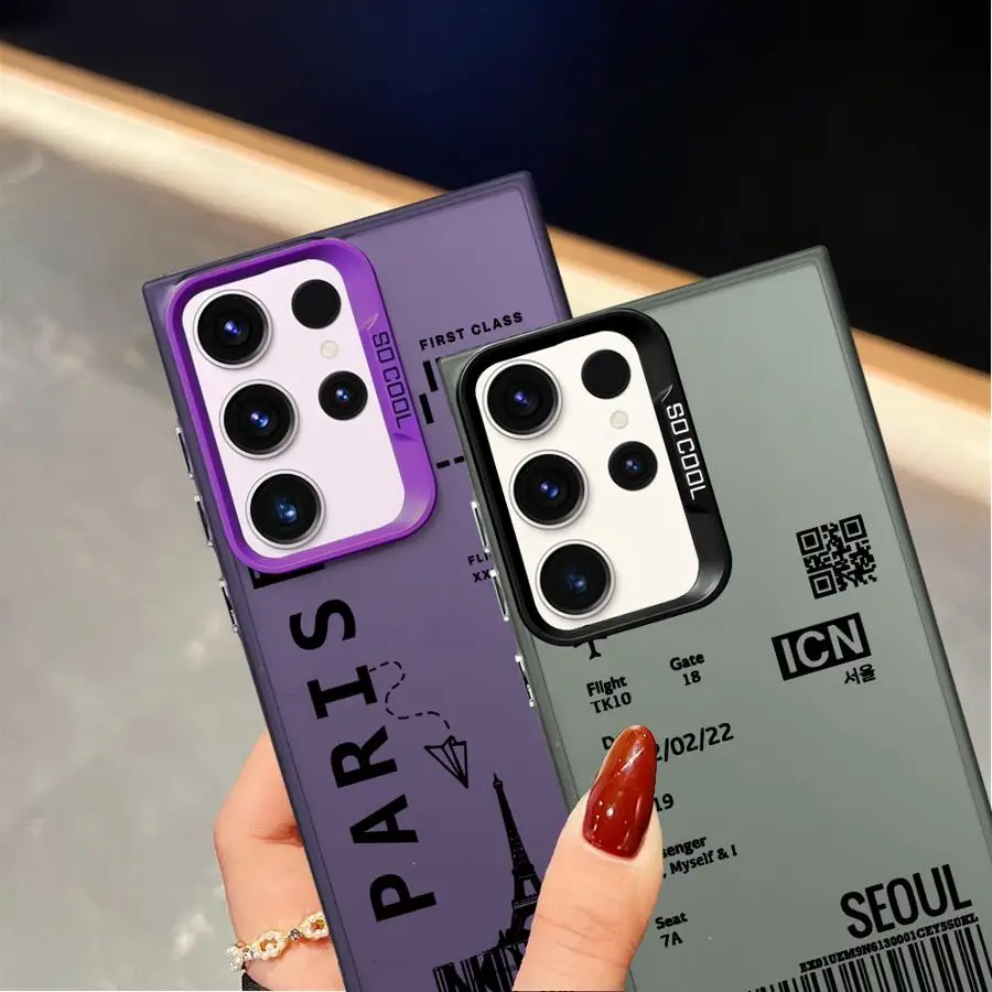 Funda para Samsung Galaxy S22 Note 20 Ultra S23 S23 S24 FE S20 Plus S21 S25 funda trasera para teléfono volar a París romántico - imagen 4