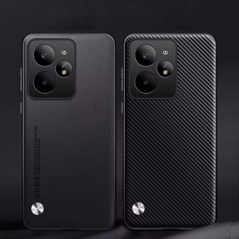 Funda de cuero para OPPO Realme Neo7 Turbo 5G, fibra de carbono, silicona mate, dura, a prueba de golpes, funda completa para teléfono RealmeNeo7Turbo - imagen 5