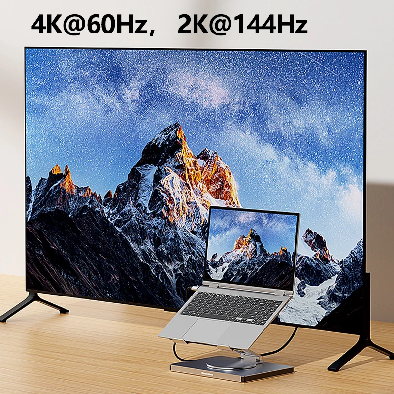 Soporte para portátil MacBook Pro Air Dell HP Surface 360 °   Giratorio plegable con lector de tarjetas USB Hub RJ45 soporte universal - imagen 3