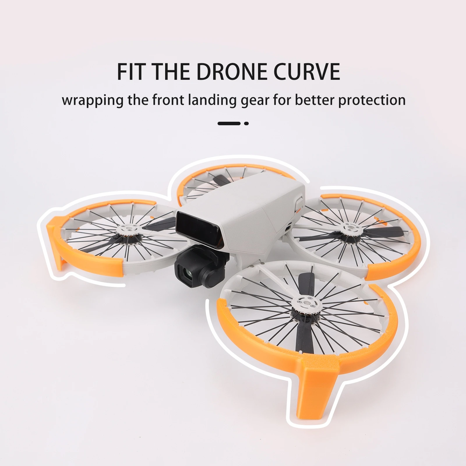 Propeller Guard For DJI Flip Protector Bumper Rings with Increased Height Stand  Quick Release Anti-drop Cover For DJI Flip - imagen 3