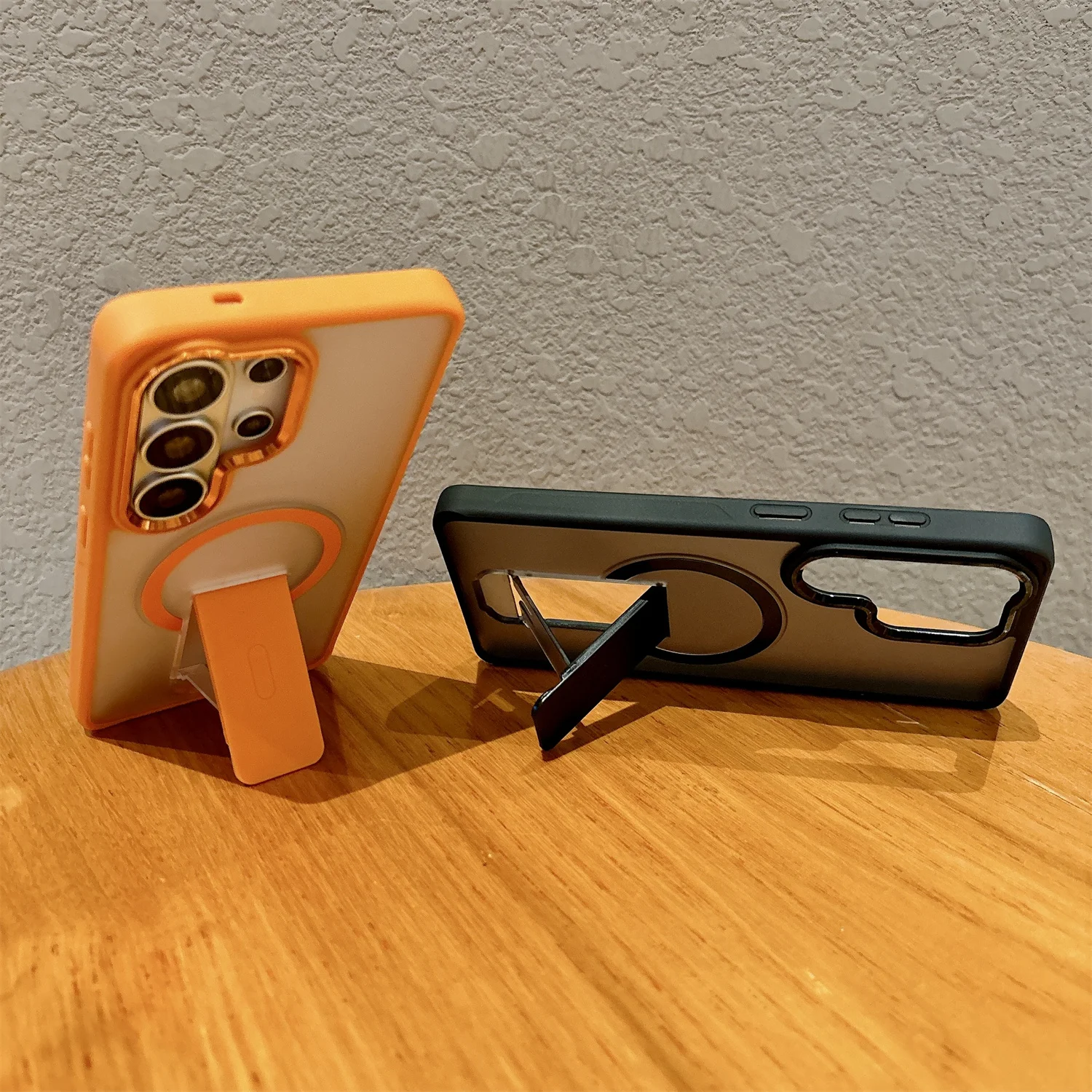 Para Samsung S26 S25 S24 S23 Plus S24 S25FE para Magsafe carga inalámbrica cubierta a prueba de golpes soporte plegable funda magnética mate - imagen 5