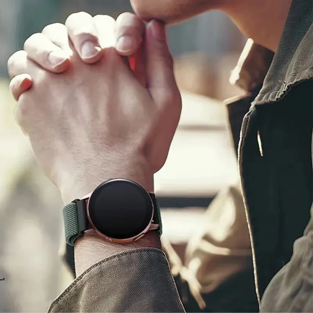 Correa elástica de nailon de 20mm y 22mm para Xiaomi Watch S4 S3, pulsera deportiva S2 S1 Pro/Active Color 2 para Amazfit BIP/GTR/GTS - imagen 4