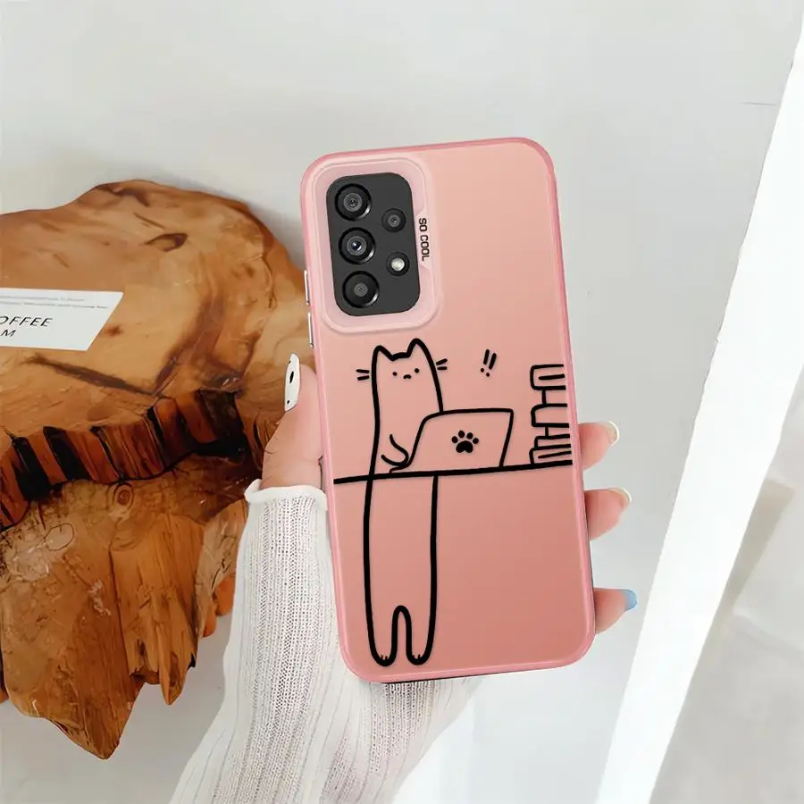 Funda bonita de gato para Xiaomi Redmi 9T 13C A5 A1 A2 Plus 12C K60 9C 10C 14C, funda trasera para teléfono - imagen 5