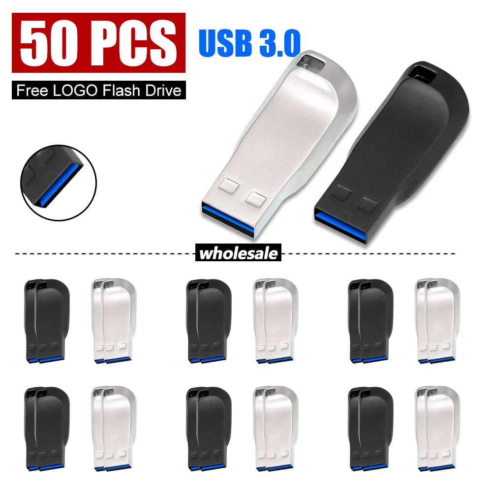 Mini unidad flash USB 128, Pendrive popular de moda, 16GB, 32GB, 64GB, 3,0 GB, 50 unidades por lote, envío gratis