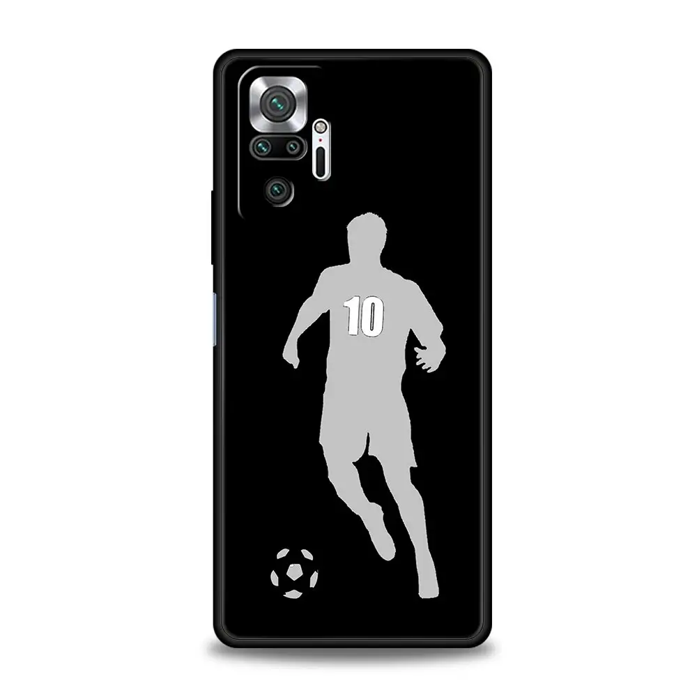 Funda de teléfono con diseño de jugador de fútbol para Xiaomi Redmi Note 12 11 10 Pro 9S 9 8 7 9T 8T 9C 9A 8A 12 11T 5G 10S K50 Gaming - imagen 3