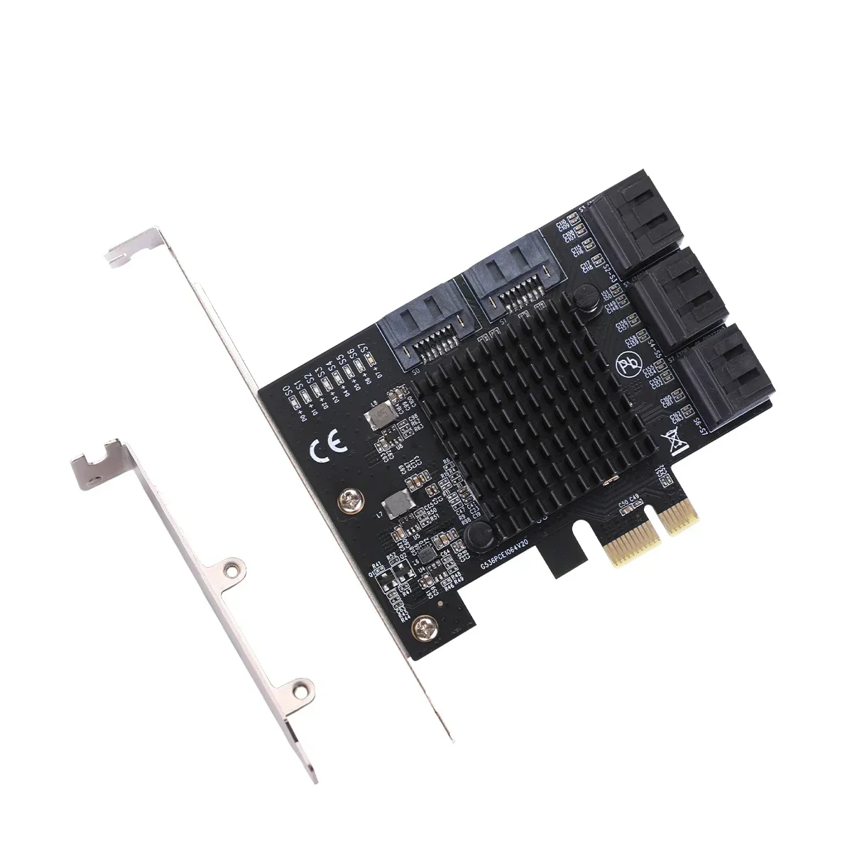 IOCREST PCIe gen3 x1 a 8 puertos 6G SATA III 3,0 controlador tarjeta de expansión sin raid soporte de perfil bajo - imagen 2