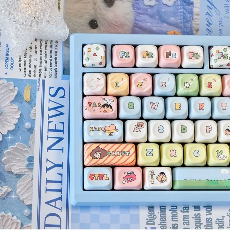 Nowara Shinnosuke ‌   Juego de teclas temáticas personalizadas, sublimación PBT, perfil Moa, bonita tapa de teclado para teclado de oficinas - imagen 3