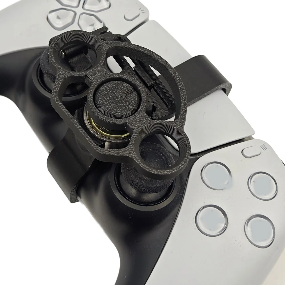 Mini volante de impresión 3D para PS5 y PS5 Pro/controlador de juego delgado accesorios auxiliares de repuesto negro - imagen 2