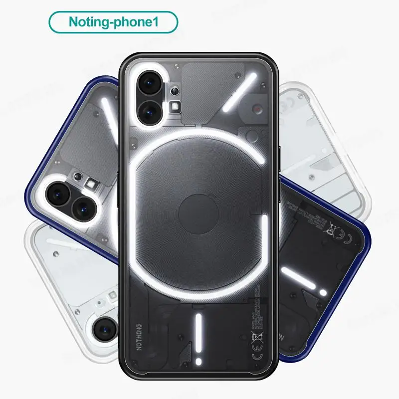 For Nothing Phone (1) Funda protectora a prueba de golpes con armadura de cuatro esquinas para Nothing Phone 1 One 2A Plus, funda protectora mate para PC dura