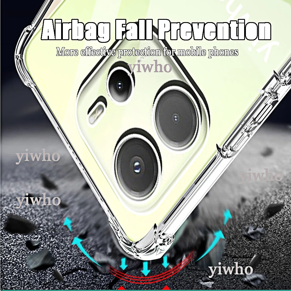 Funda de teléfono a prueba de golpes para Xiaomi Redmi Note 14 4G 14Pro 14Proplus 5G, fundas traseras transparentes Clera Note14 14 Pro + fundas de teléfono - imagen 3