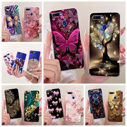 Para Oppo A5s AX5s funda Oppo A12 funda pintada de árbol de mariposa de lujo funda de teléfono delgada suave para Oppo A7 AX7 OppoA5S OppoAX5s Fundas