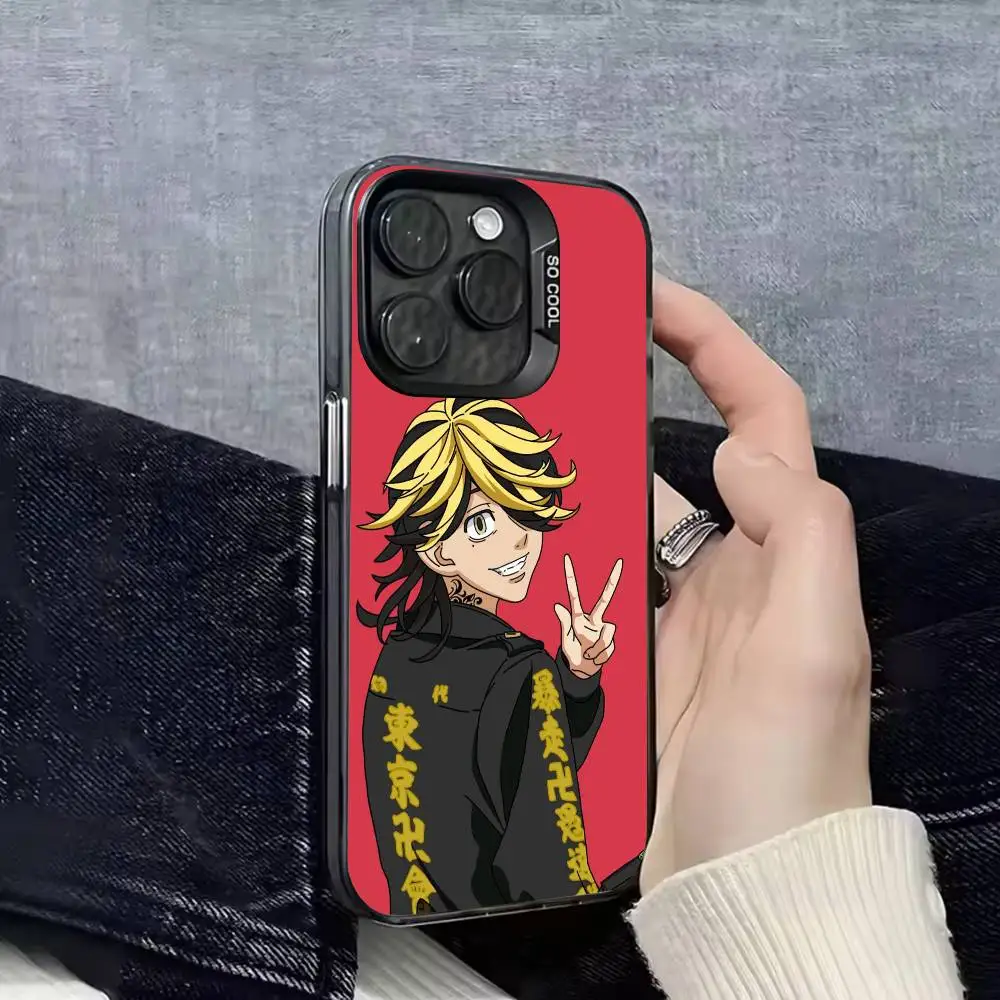 Kazutora Hanemiya T-Tokyo R-Revengers Funda de teléfono para iPhone 15,17,11,14,13,16,12,E,Max,Plus,Air,Pro,Mini cubierta negra mate - imagen 2