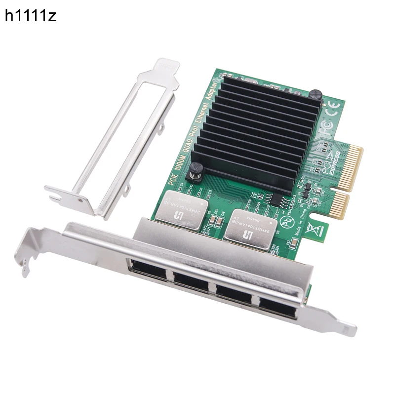 PCI Express X4 a Quad RJ45 NIC 10/100/1000Mb Gigabit Ethernet tarjeta Lan tarjeta de red de 4 puertos para PC de escritorio I350-T4V2 I350AM4 Chip - imagen 2