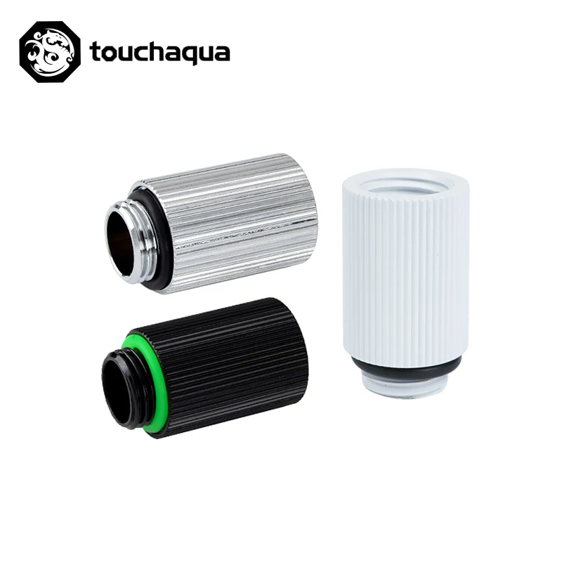 2 uds Bitspower Touchaqua G1/4 "25mm accesorios extensores, accesorio de construcción de refrigeración por agua negro, plateado, blanco